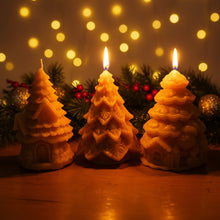 Load image into Gallery viewer, Christmas Festive Forest Beeswax Candles
